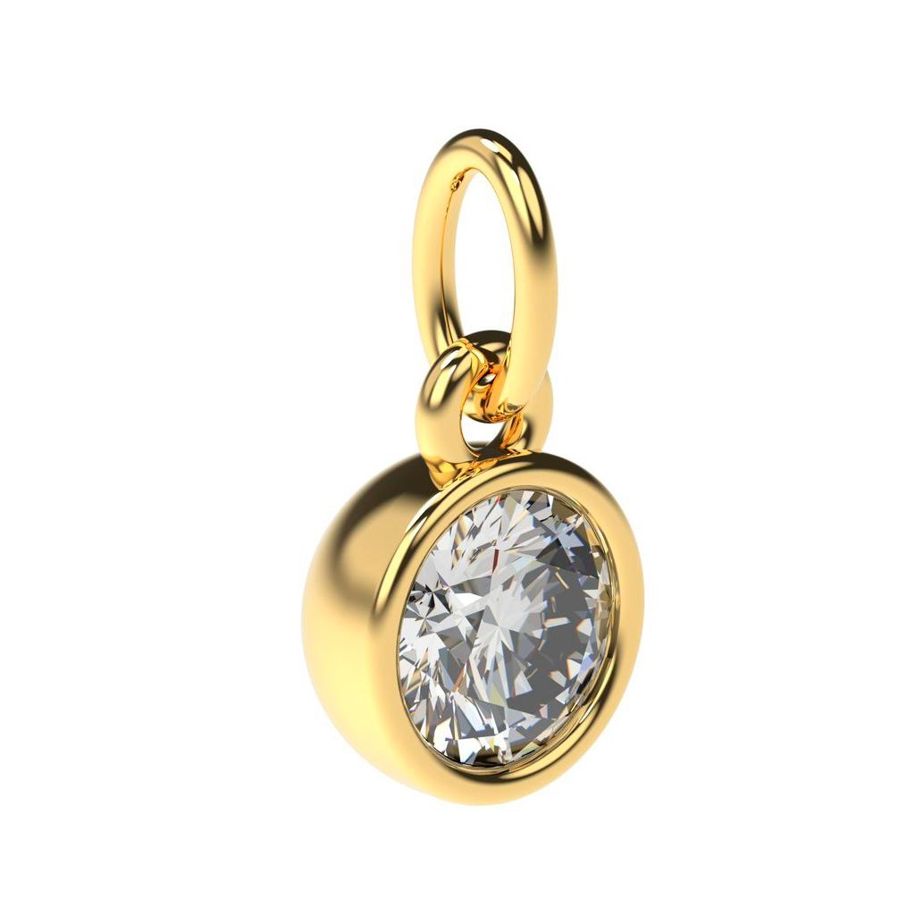 Pendant PAOZ Or jaune 18k (750/1000). - DFLY Paris